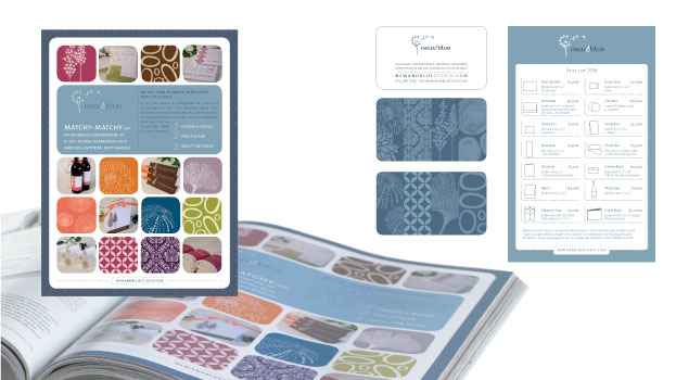 new & blue Ad, Business Card, and Price List