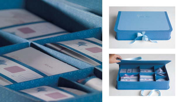 new & blue Delivery Box